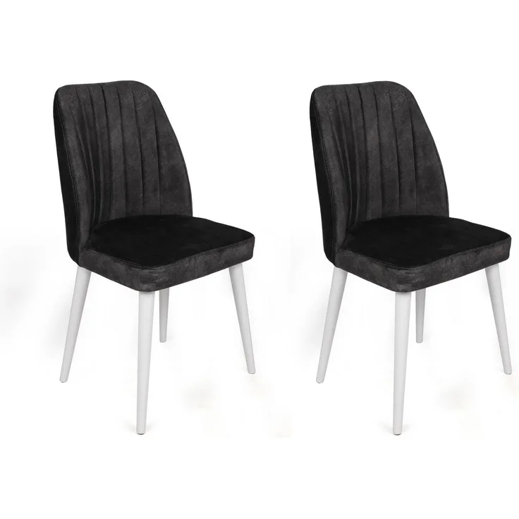 Skye Decor 'Alfa-497 V2' Stuhlset (2-teilig), Anthrazit / Weiß, 50 x 90 x 49 cm