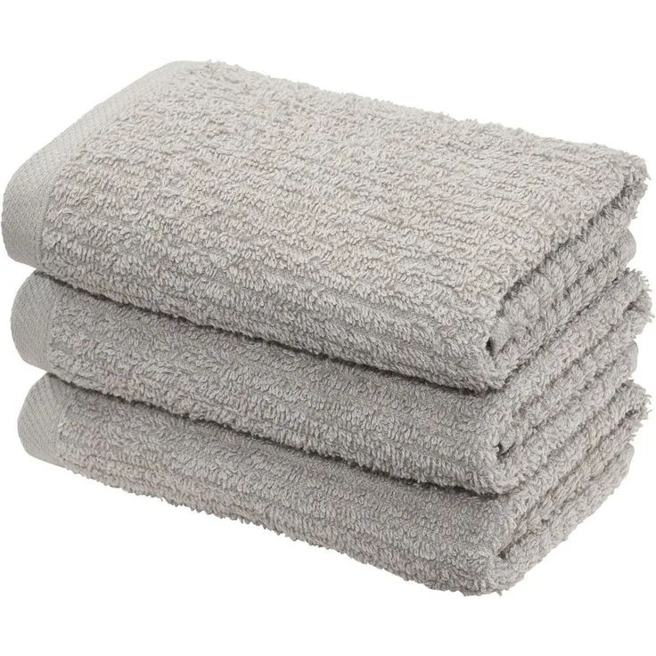 OTTO home Gästehandtücher Riva, 30x50, Premium Handtücher, 500 gr/m², Webfrottier (3-St), Hoch-Tief-Struktur, Streifen, weich, 5 Jahre Garantie
