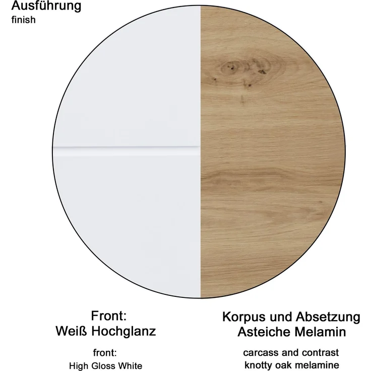 Trendteam 'Amanda' Hängeschrank, Holz, 77 x 23 x 37 cm, Weiß – Bild 7