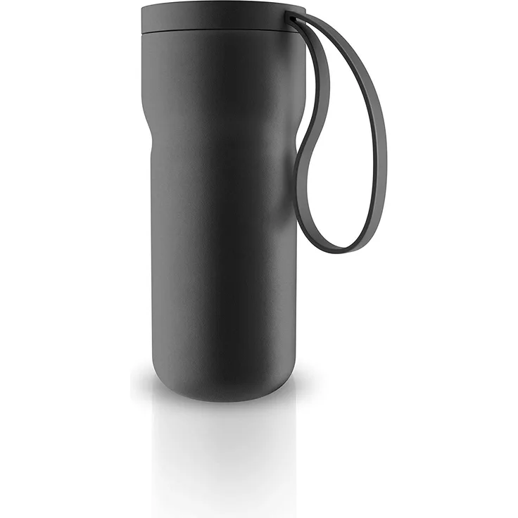 Eva Solo Nordic kitchen Thermo-Teebecher, Thermobecher, Becher, Teebecher, To Go Becher, Schwarz, Edelstahl/Kunststoff/Silikon, 0. 35 L, 502759