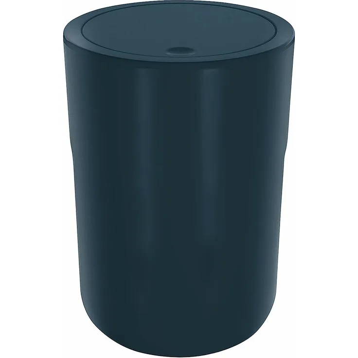 Spirella Design Kosmetikeimer "Cocco" mit Extra Ring für Müllbeutel Treteimer Schwingdeckeleimer Abfallbehälter mit Schwingdeckel 5 Liter (ØxH): 19 x 26 cm Dunkelgrau