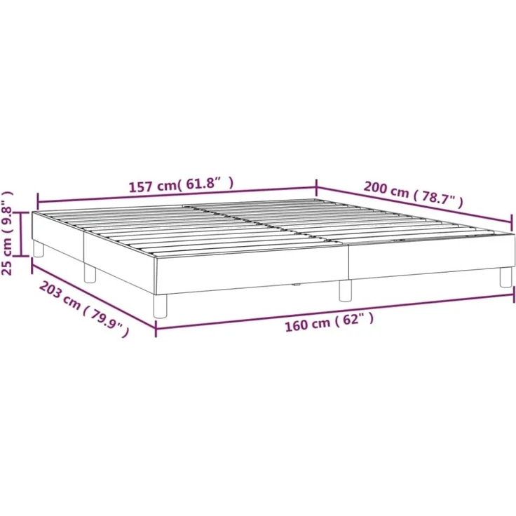 Boxspringbett Schwarz 160x200 cm Stoff [3120624] – Bild 6