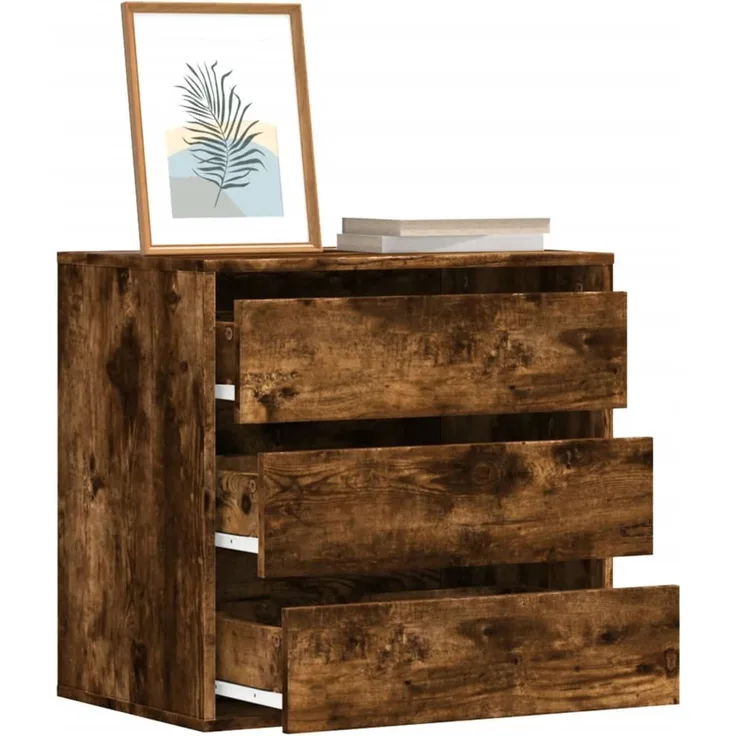 vidaXL Kommode Räuchereiche 60x41x58 cm Holzwerkstoff 852847