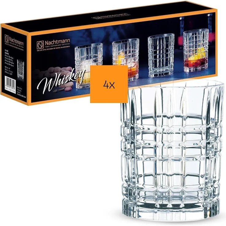 NACHTMANN 101050 SQUARE Whisky Tumbler 4er Set