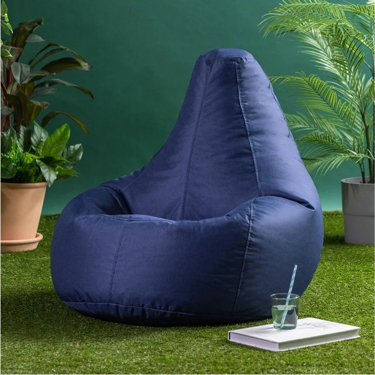 Bean Bag Bazaar Gaming Sitzsack „Recliner“, Gamer Sitzsack für Erwachsene und Kinder, Indoor Outdoor Sitzsack Sessel Gaming mit Füllung (Sitzsack, Dunkelblau) – Bild 3
