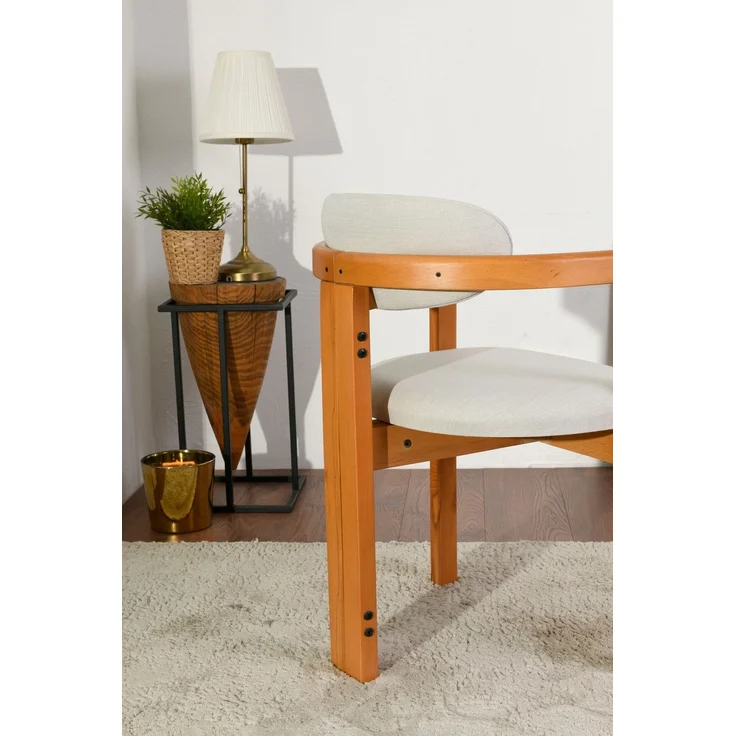 Skye Decor 'Cheri - Cream, Oak' Stuhlset (2-teilig), Creme / Eiche, 58 x 78 x 44 cm – Bild 4