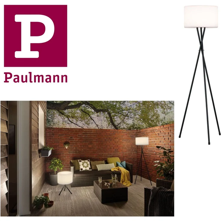 Paulmann Aussenleuchte Mobile Stehleuchte Tripod IP44 3000K 180 lumen 5V ladbar mit USB dim – Bild 1