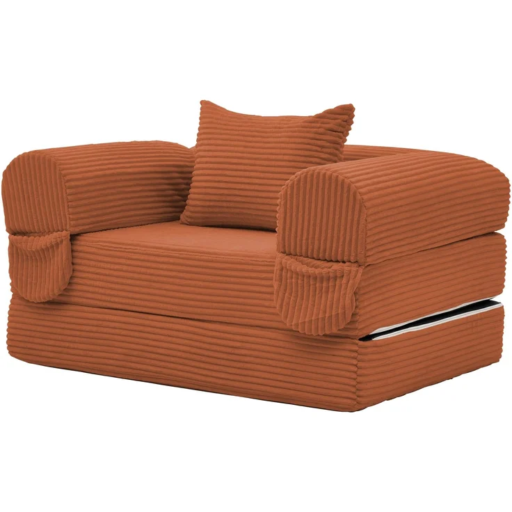 ZUBALIYA SchlafSofa mit Cordbezug, mit Schaumstoffpolsterung, ohne aufwendige Montage, für Wohnzimmer und Apartments – Bild 6