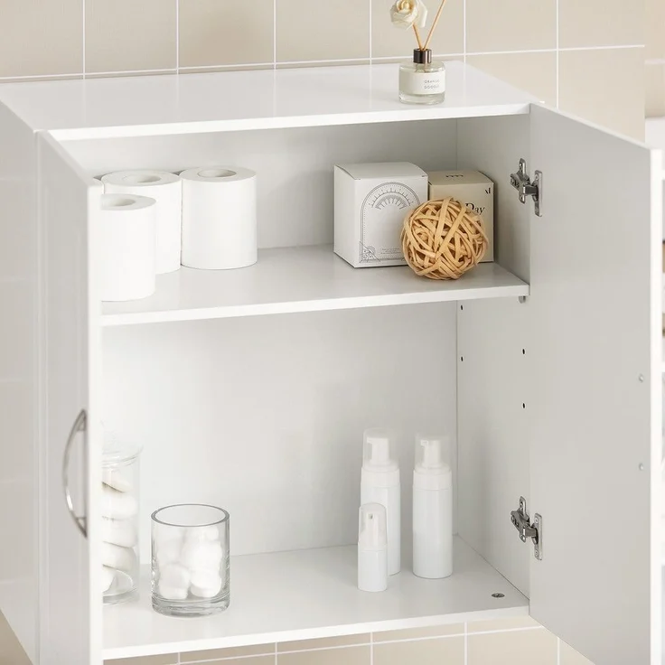 SoBuy FRG231-W Hängeschrank, MDF, Lackiert, Weiß, 60 x 60 x 30 cm – Bild 9