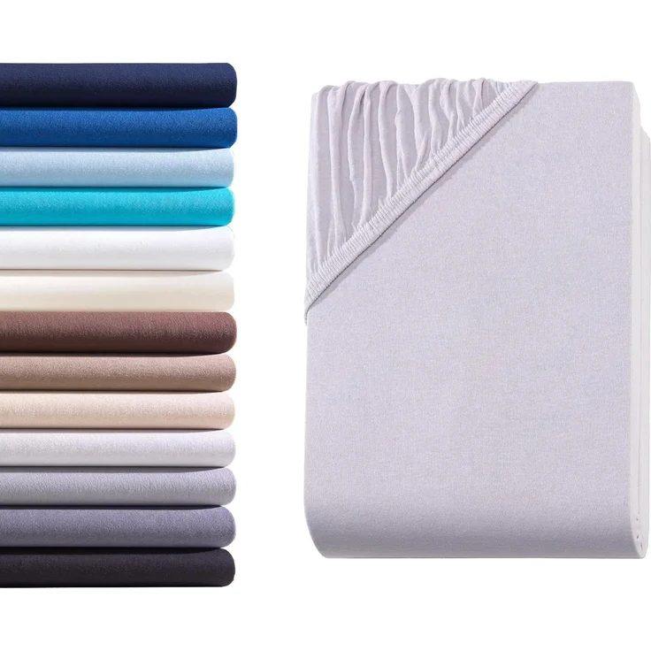 Hometex Premium Textiles Spannbettlaken Boxspringbett Spannbettlaken für hohe Matratzen, Jersey, Gummizug: rundum, Premium Qualität 160 g/m² feinster Baumwolle – Bild 1