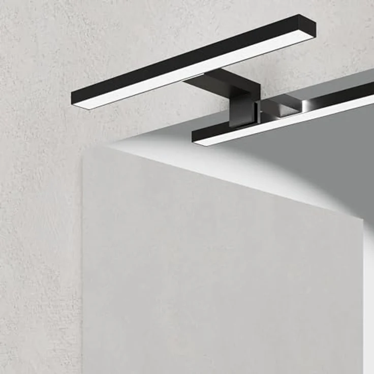 Baikal Maia Badezimmermöbel-Set, kleines Waschbecken aus Keramik und Spiegel mit LED-Licht, hängender Wandschrank, Verschiedene Ausführungen und Maße, montiertes Möbelstück. – Bild 7