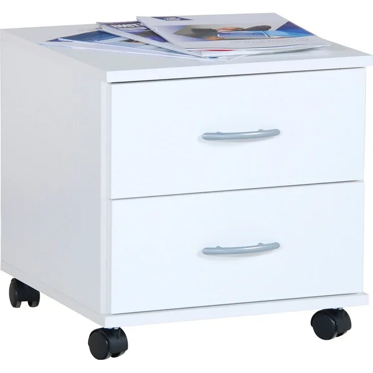 Rollcontainer Bürocontainer Schubcontainer Nachtschrank weiß - weiß