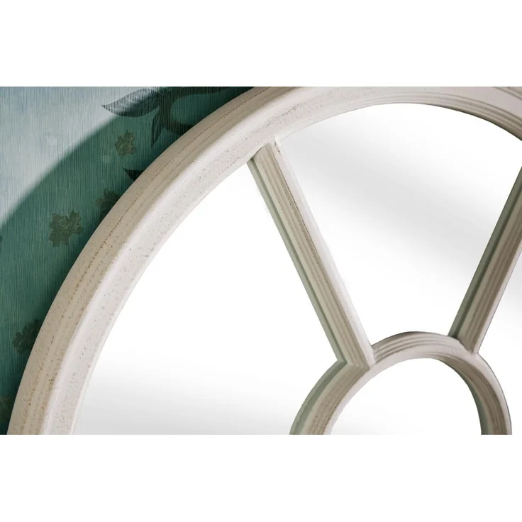 riess-ambiente Wandspiegel CASTILLO 100cm weiß (Einzelartikel, 1-St), Schlafzimmer · Fenster-Design · Deko · Landhausstil · handmade · Flur – Bild 3