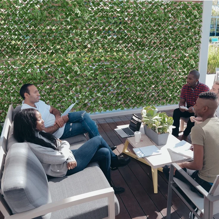 Sekey PVC Sichtschutzmatte 90x500cm Doppelte Verstärkung Innen, Balkon Sichtschutz mit Kabelbindern, Sichtschutzzaun Windschutz Wasserdicht ohne Bohren für Balkon Garten, Anthrazit – Bild 2