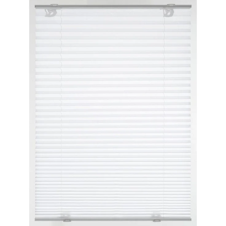 GARDINIA Solo Dachfenster-Plissee ohne Bohren, Mit Saugnäpfen, Blickdichtes Falt-Rollo, Inkl. aller Montage-Teile, Weiß, 59,3x100 cm – Bild 1