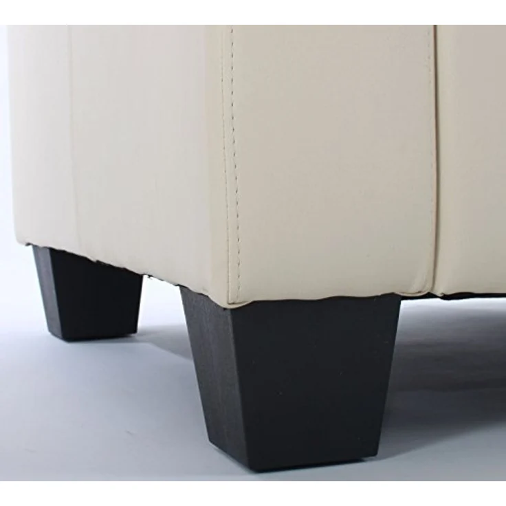 Modular 2er Sofa Couch Lyon Loungesofa Kunstleder 136cm ~ creme – Bild 6