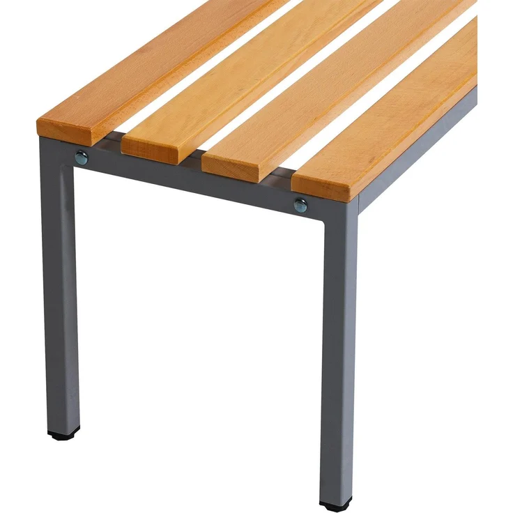 furni24 Sitzbank für Umkleideräume BxHxT: 150 x 42 x 40 cm, Umkleidesitzbank, Umkleidebank, Garderobenbank, Sportbank, Bank mit Echtholz für Fitnessstudio – Bild 5