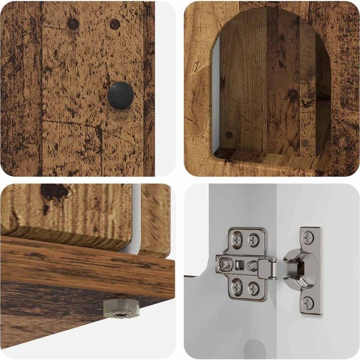 vidaXL Katzenhaus Altholz 85 x 55 x 50 cm Holzwerkstoff 8000732 – Bild 10