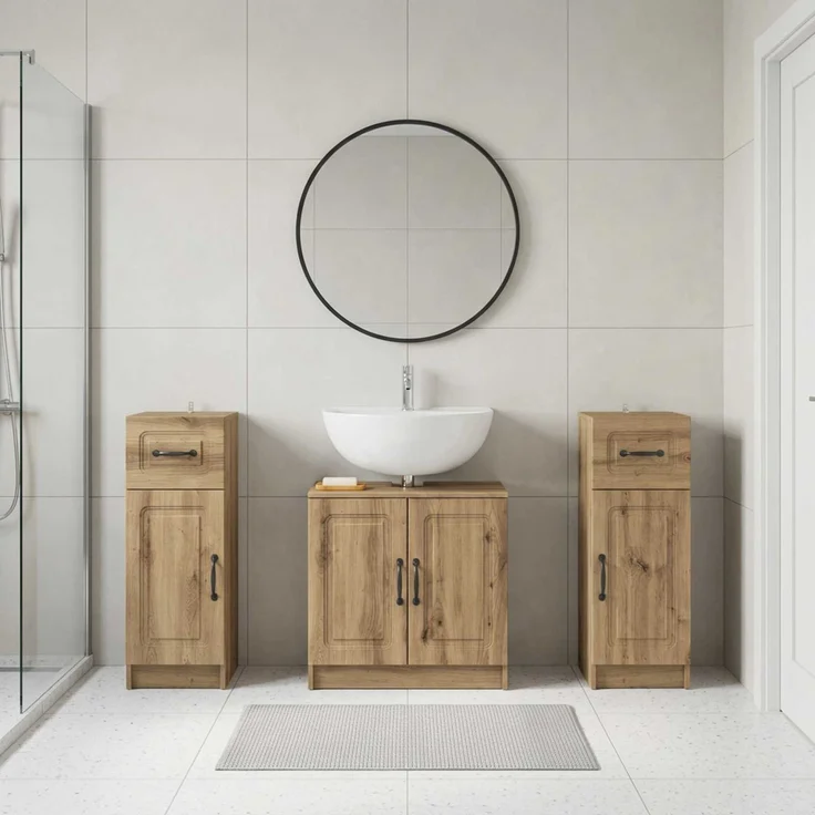 vidaXL 3-teiliges Badezimmer-Schranksystem UTRECHT 3 stk. 3418061 – Bild 1