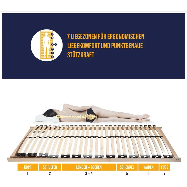 BeCo Easy Star Lattenrost verstellbar – Individuell anpassbares Kopfteil, ideal für alle Matratzenarten, stabil, langlebig, für hohen Schlafkomfort Größe 180 x 200 cm – Bild 3