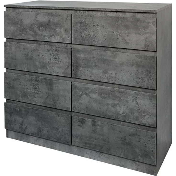 HTI-Living Kommode Kommode 8 grifflose Schubladen Thekla Beton (Stück, 1 St, 1 Kommode), Sideboard – Bild 4