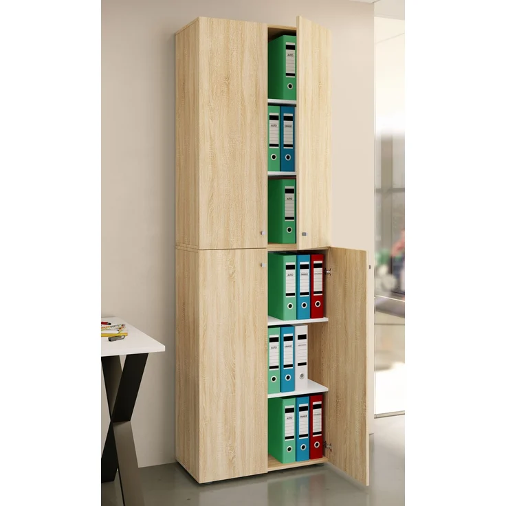VCM Büroschrank Ulas 919111 Sonoma-Eiche H. 220 x B. 70 x T. 40cm – Bild 2