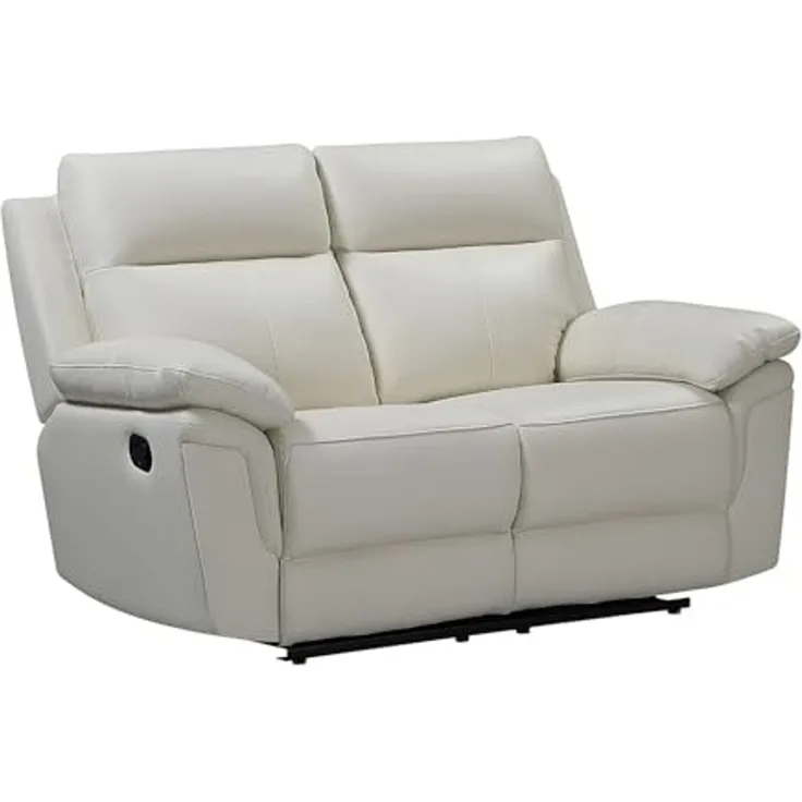 Relaxsofa 2-Sitzer PAKITA - Büffelleder - Elfenbein