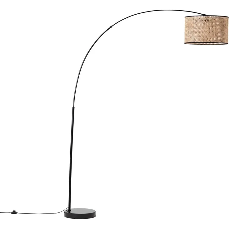 Brilliant Leuchten No. 93138-06 Bogenstandleuchte Wiley 1-flammig E27 Rattan – Bild 2