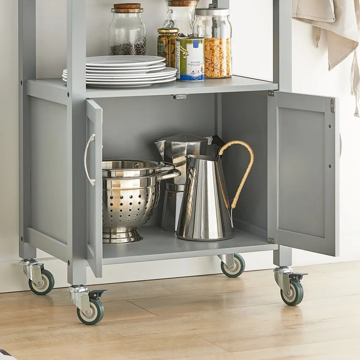 SoBuy FKW22-HG Küchenwagen, MDF, Lackiert, Grau, 60 x 92 x 44 cm – Bild 9