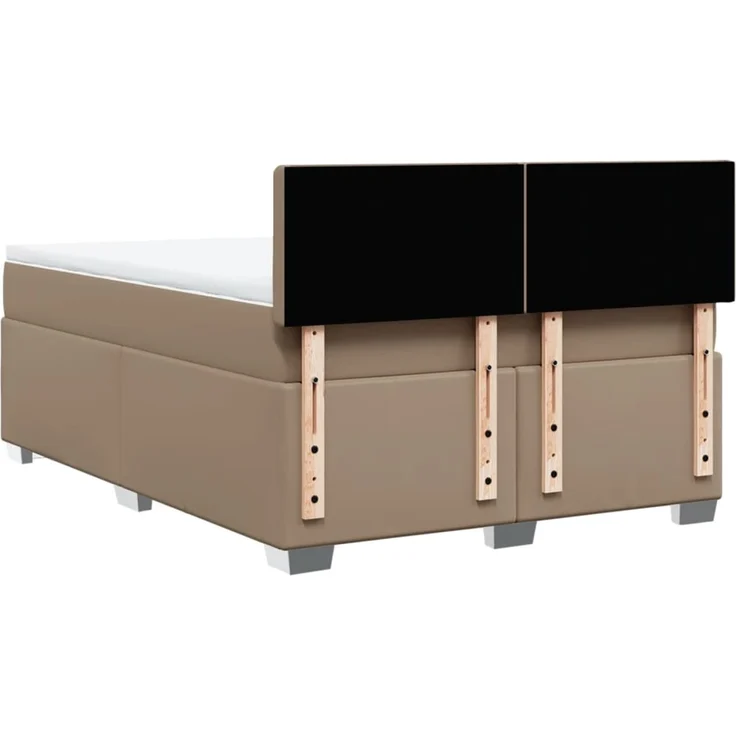vidaXL Boxspringbett Matratze Cappuccino-Braun 160x200 cm Kunstleder 3288431 – Bild 12