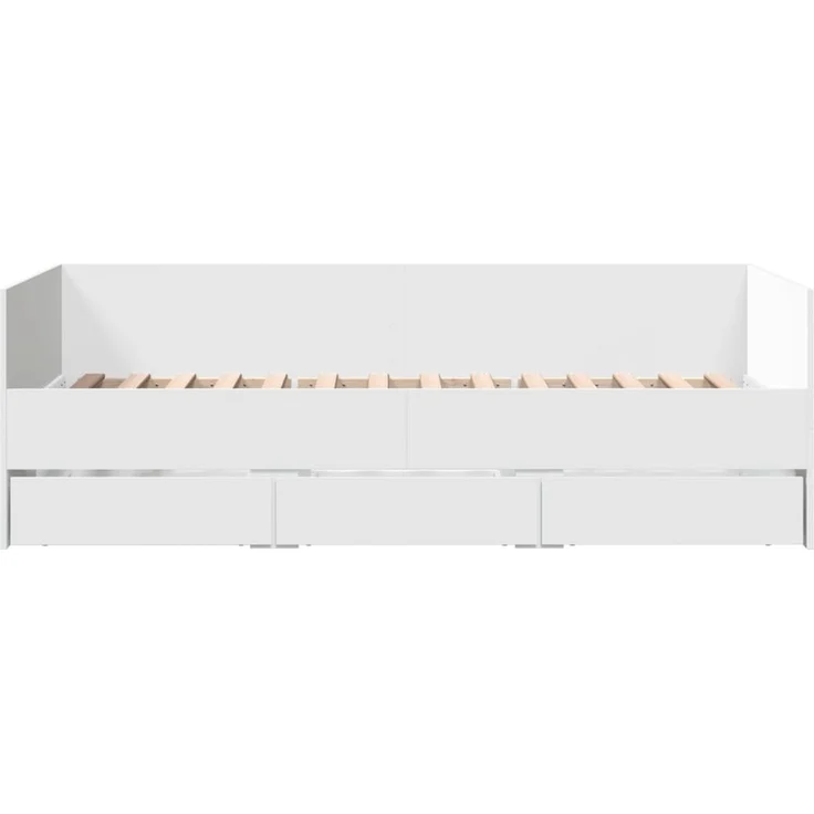 vidaXL Tagesbett mit Schubladen ohne Matratze Weiß 90x200 cm 3280818 – Bild 4