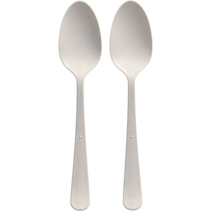 100 "Circulware" Mehrweg-Löffel PP-MF 19 cm weiss "Gaia" extra stabil, in Spenderbox