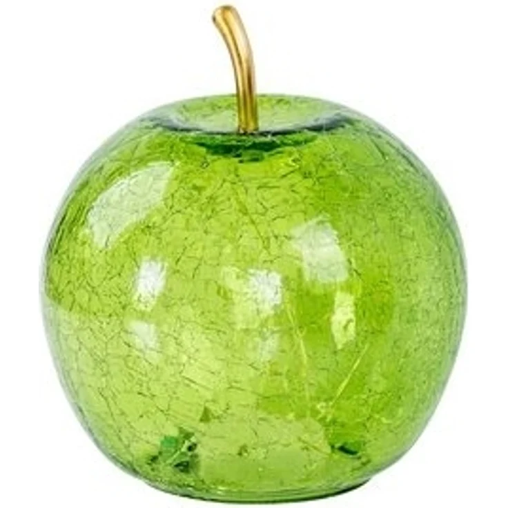 Levandeo® LED Dekolicht, LED Apfel H17cm Grün Glas Dekolampe Timer Tischlampe Stimmungslicht – Bild 6