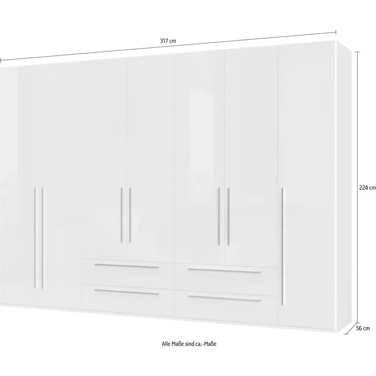 Places of Style Kleiderschrank Piano beige, UV lackiert hochglänzend, Soft-Close Funktion in vielen Breiten – Bild 3