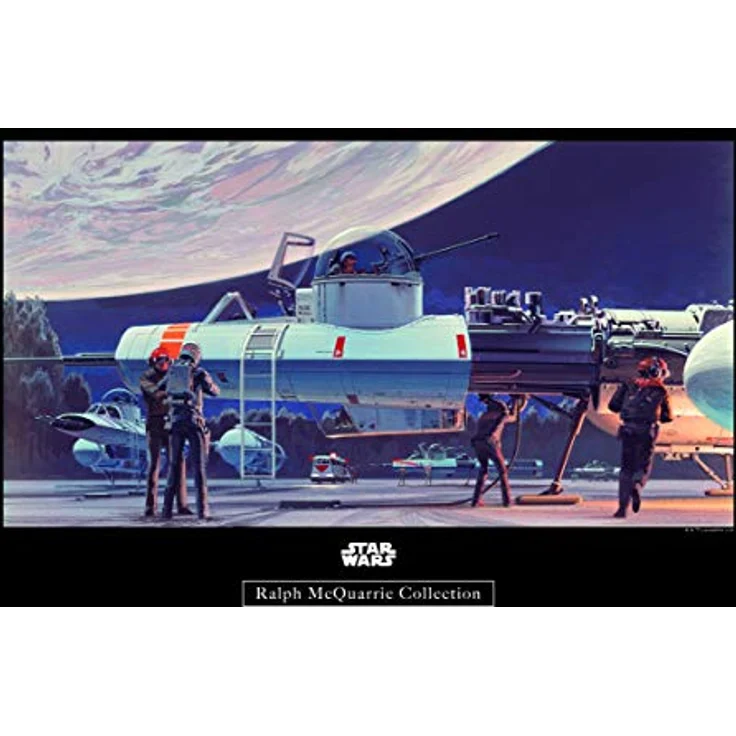 Komar Wandbild Star Wars Classic RMQ Yavin Hangar, Kunstdruck ohne Rahmen, 40 x 30 cm, fotorealistischer Druck auf Premium-Posterpapier, geeignet für Kinder- und Jugendzimmer – Bild 1