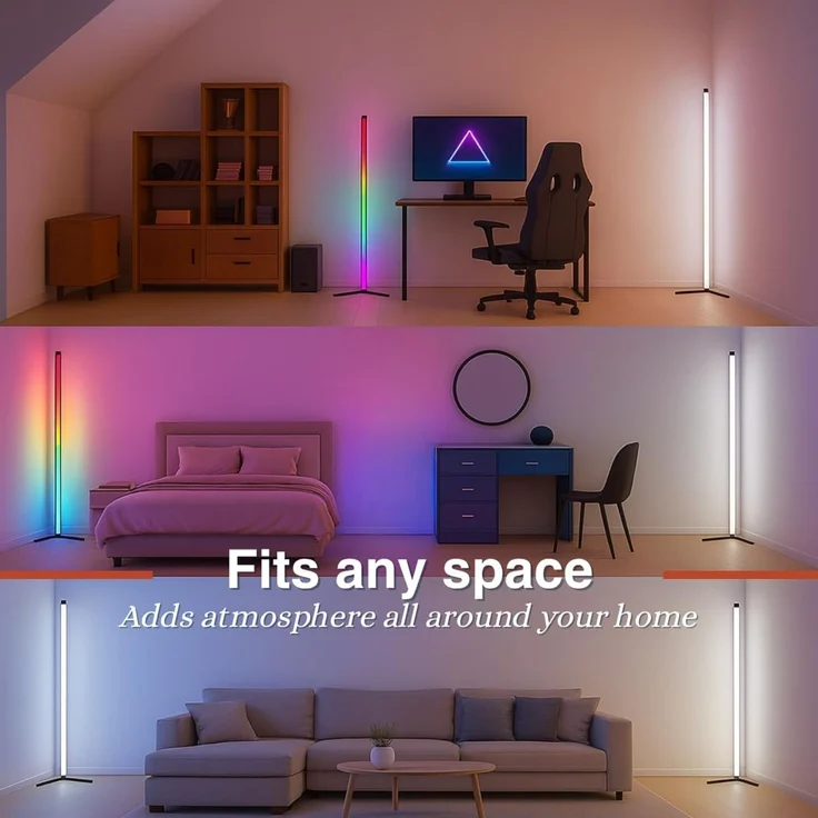 EDCO Ecklampe Stripe RGB GRUNDIG - Büro & Diele & Esszimmer & Wohnzimmer & Kinderzimmer & Küche & Schlafzimmer in Multicolor – Bild 9