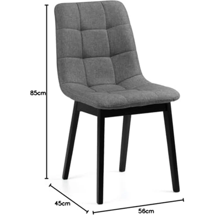 Julian Bowen Hayden Esszimmerstühle mit Paneelen, Grau, 4er-Set – Bild 2