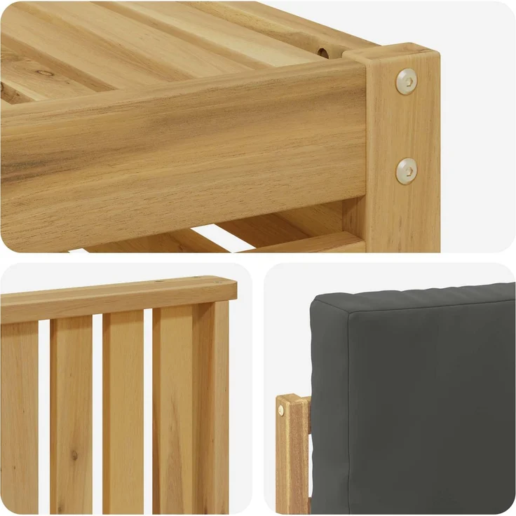 vidaXL Outdoor-Sofagarnitur 8 stk. 8-Sitzer Weiß und Anthrazit 3392312 – Bild 6