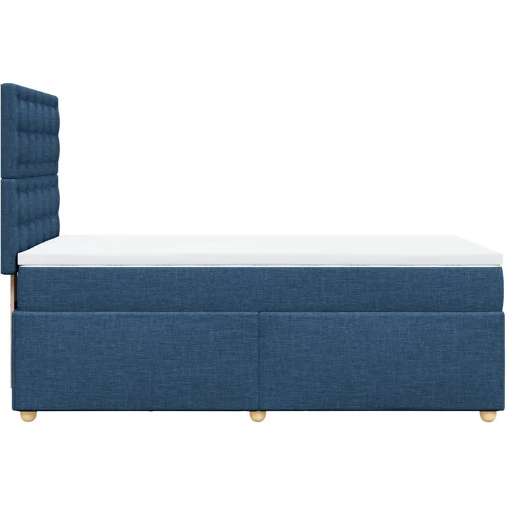 vidaXL Boxspringbett mit Matratze Blau 90x200 cm Stoff 3293483 – Bild 7