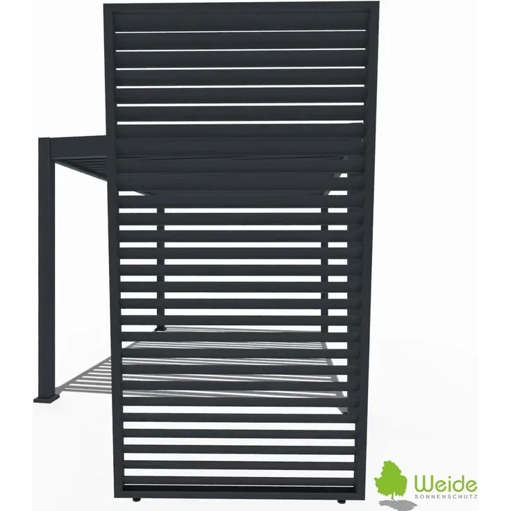 Weide Horizontale Lamellenwand für Weide Pergola | anthrazit | aus Aluminium – Bild 7