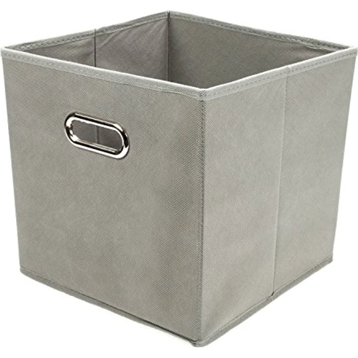 Kleine Aufbewahrungsbox mit Griff, Vlies - Grau – Bild 3