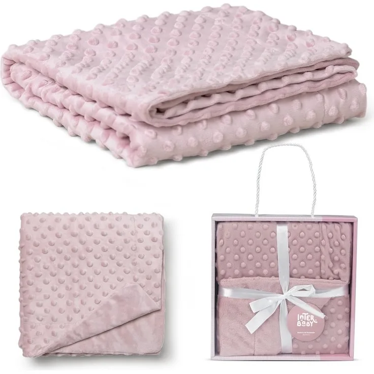 babydecke Bubble 80x110 cm Fleece altrosa