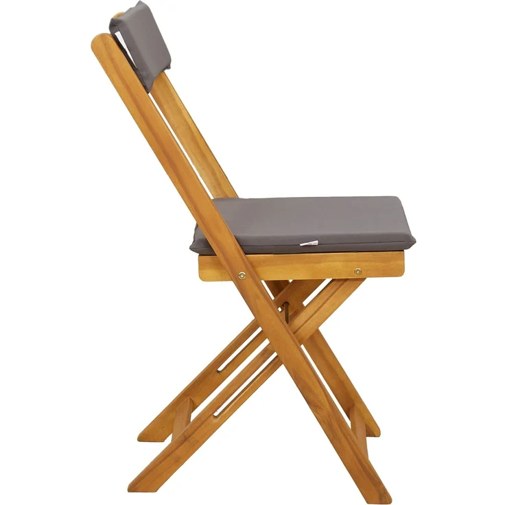 vidaXL Außen Bistro-Stühle 8 stk. Natur und Dunkelgrau 3416290 – Bild 7