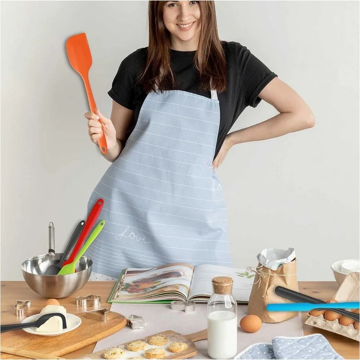 FOUORTUNATE-BEE Teigschaber Silikon Teigschaber Set 5tlg – Küchen- & Backspatel, Hitzebeständige Spatel für Backen, Kochen & Rühren – Bild 2