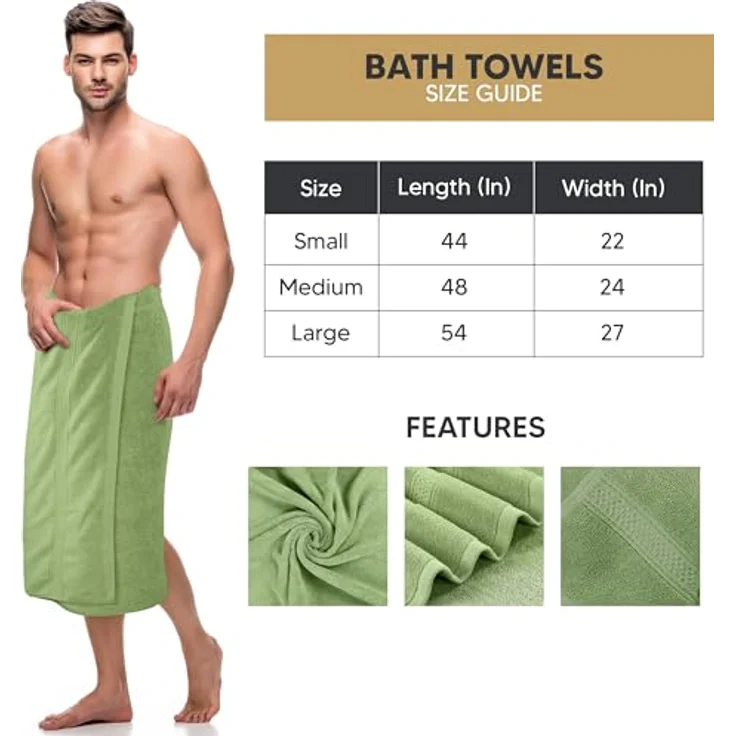 Utopia Towels Badetücher Set, 4er-Pack, Premium 100% ringgesponnene Baumwolle, 69 x 137 cm, sehr saugfähig, weiches Gefühl, Salbeigrün – Bild 2
