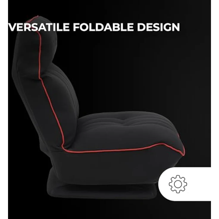 Mars Gaming MGC-Throne, Ergonomisches Gaming-Sofa, 360° Drehbare Basis, Verstellbare Rückenlehne und Kopfstütze, Hochdichter Schaumstoff, Vielseitiges Klappdesign, PC-Sofa Robuster Struktur, Rot – Bild 4