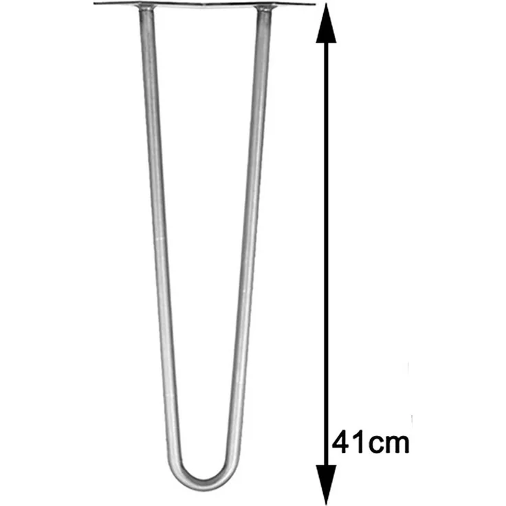 Tischbeine 4x Hairpin 41 cm Haarnadelbeine Stahl Gestell Möbelfüße Tischkufen – Bild 6