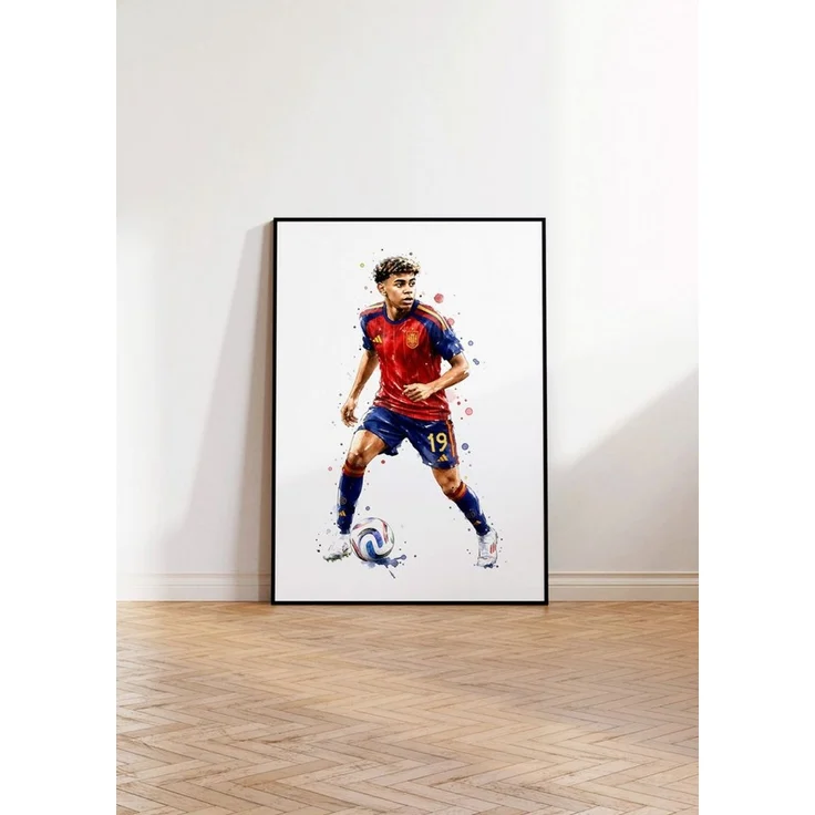 JUSTGOODMOOD Poster Spanien Fussball Geschenkidee Aquarell Sport Wandbild Deko Print ohne, (1 St) – Bild 4