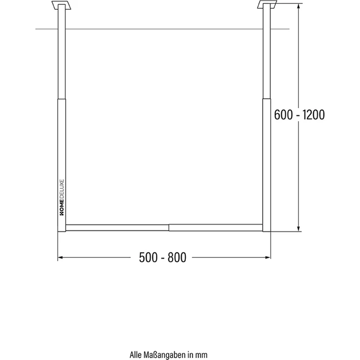 HOME DELUXE Garderobenleiste aus Metall inkl. Kleiderbügel und S-Haken SWAY Schwarz – Bild 11