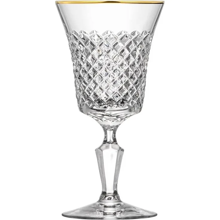 Rotweinglas Kristall Karo Gold clear (18,5 cm)